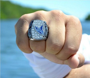 In the Billfish Championship, all anglers on the winning boat receive authentic, custom-designed Jimmy Johnson's NBC Championship rings.